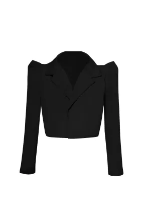 Shay Crop Blazer Black