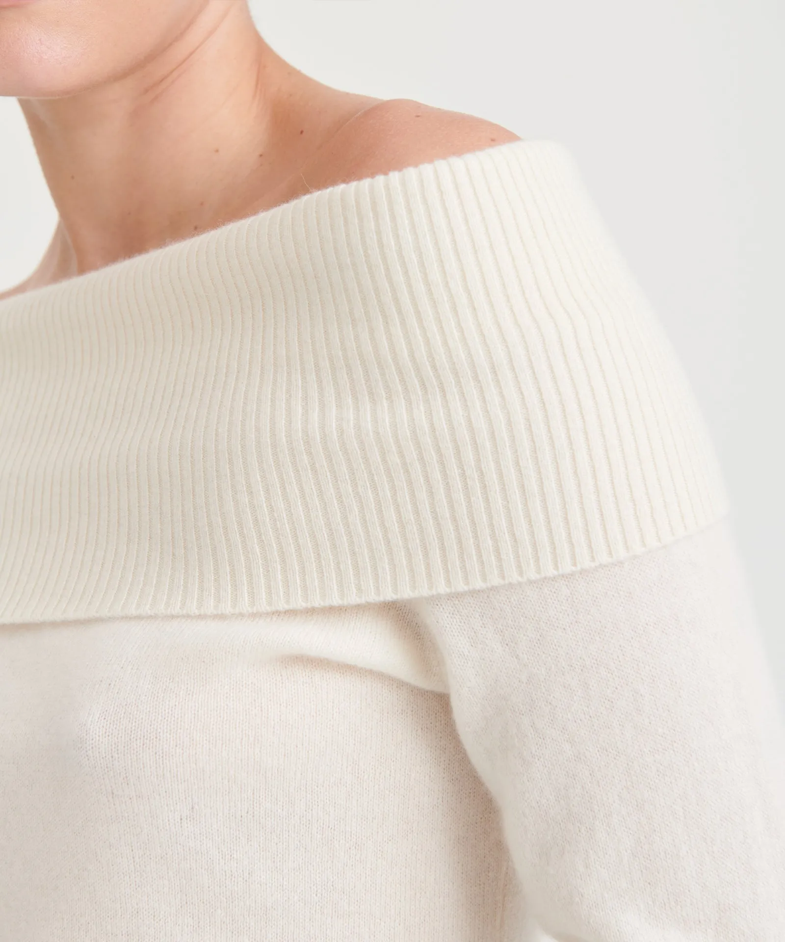 Signature Cashmere Off The Shoulder Sweater