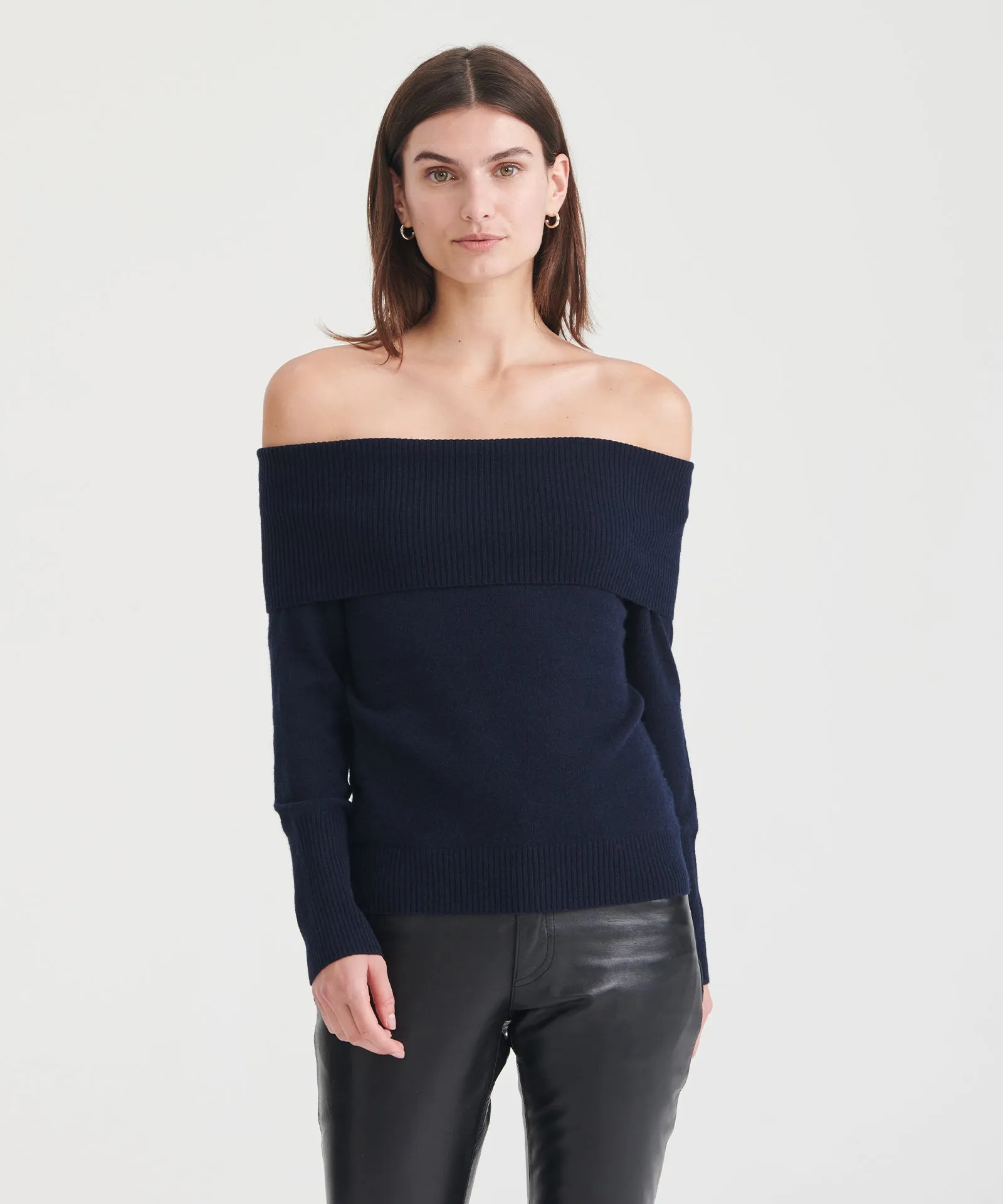 Signature Cashmere Off The Shoulder Sweater