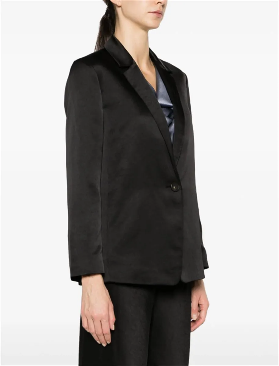 SINGLE-BREASTED SATIN BLAZER