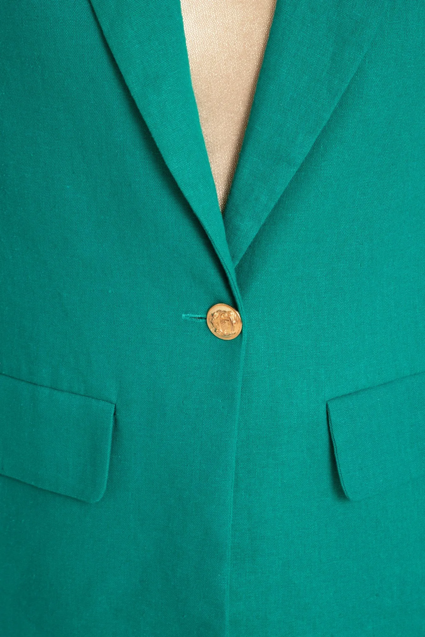 Solid Blazer With Button