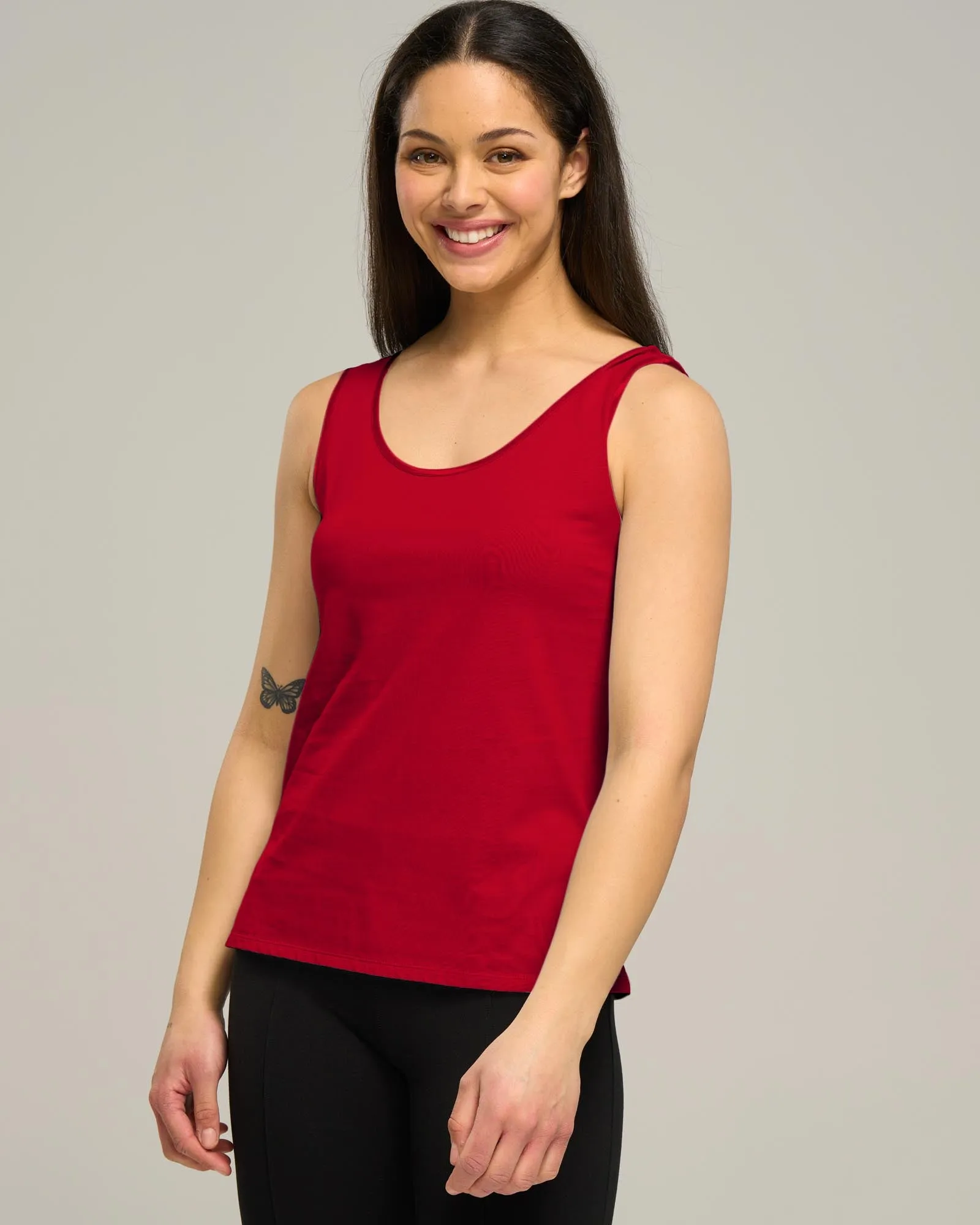 SUPIMA COTTON SATIN TANK TOP