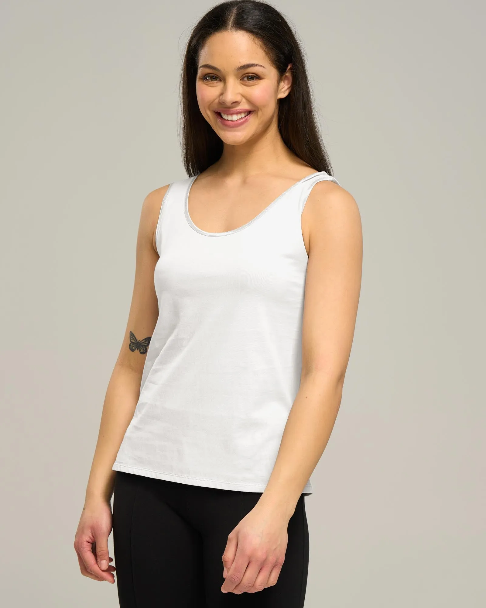 SUPIMA COTTON SATIN TANK TOP