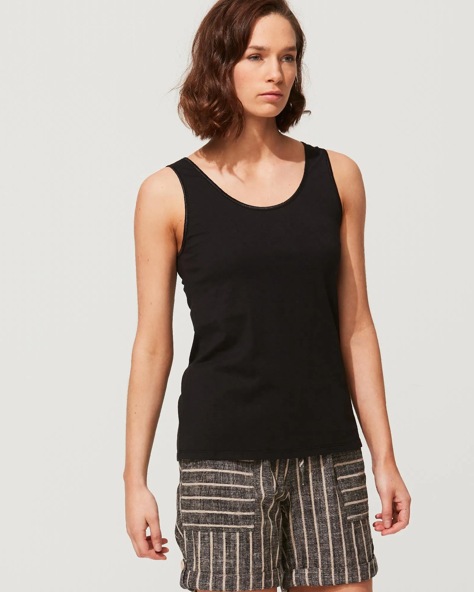 SUPIMA COTTON SATIN TANK TOP