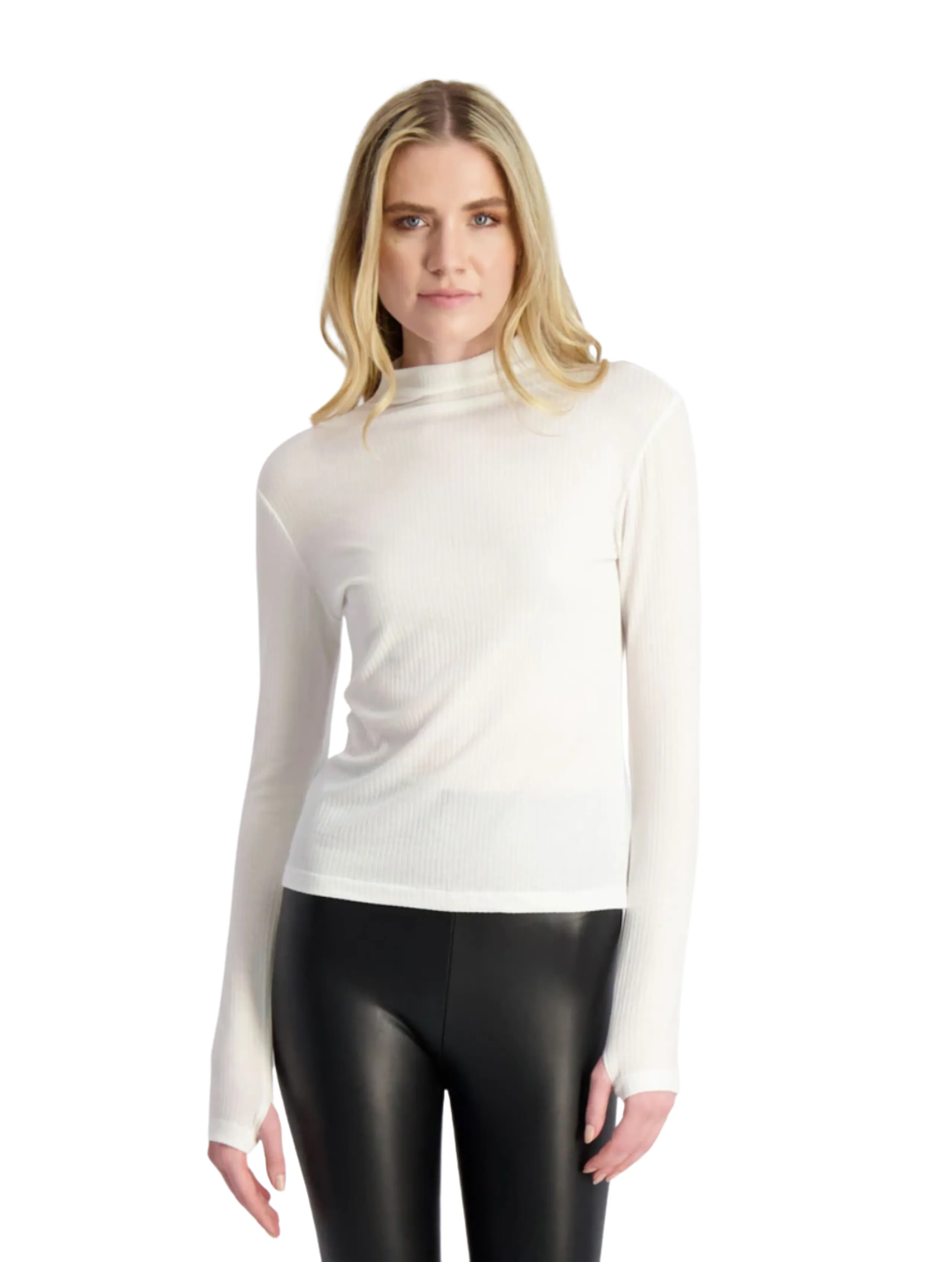 The Ludlow Long Sleeve - Eco CHIC Mock Neck Top - Final Sale