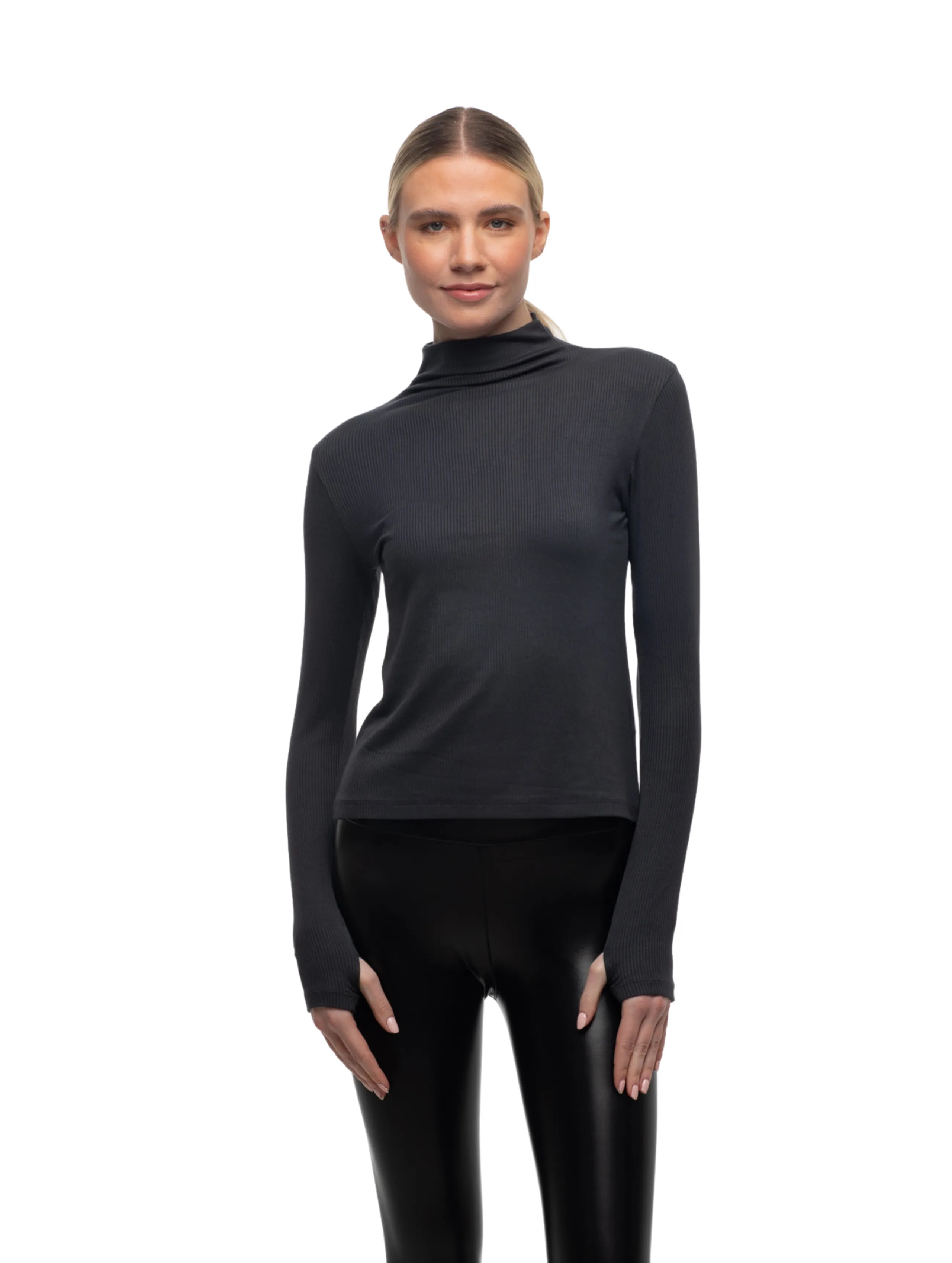 The Ludlow Long Sleeve - Eco CHIC Mock Neck Top - Final Sale