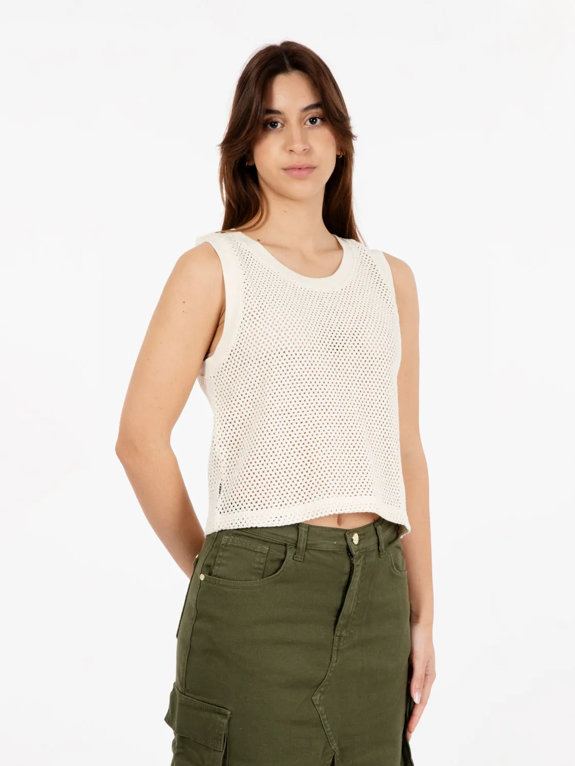 Top Hudson mesh tank unbleached