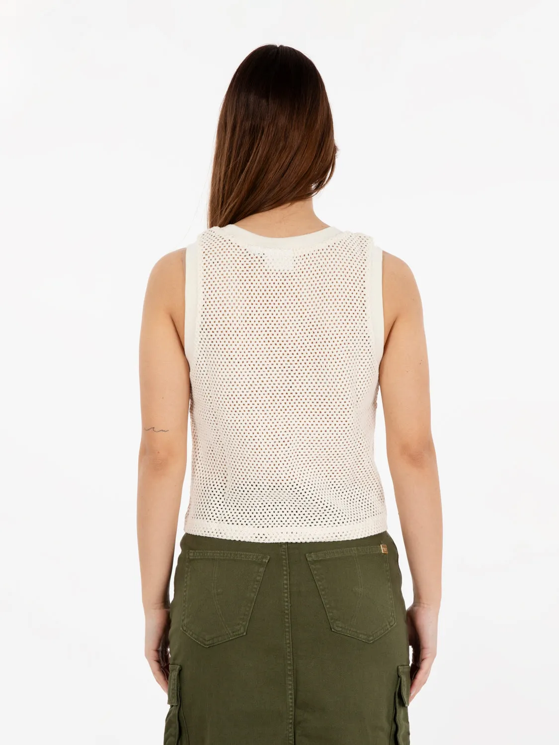 Top Hudson mesh tank unbleached