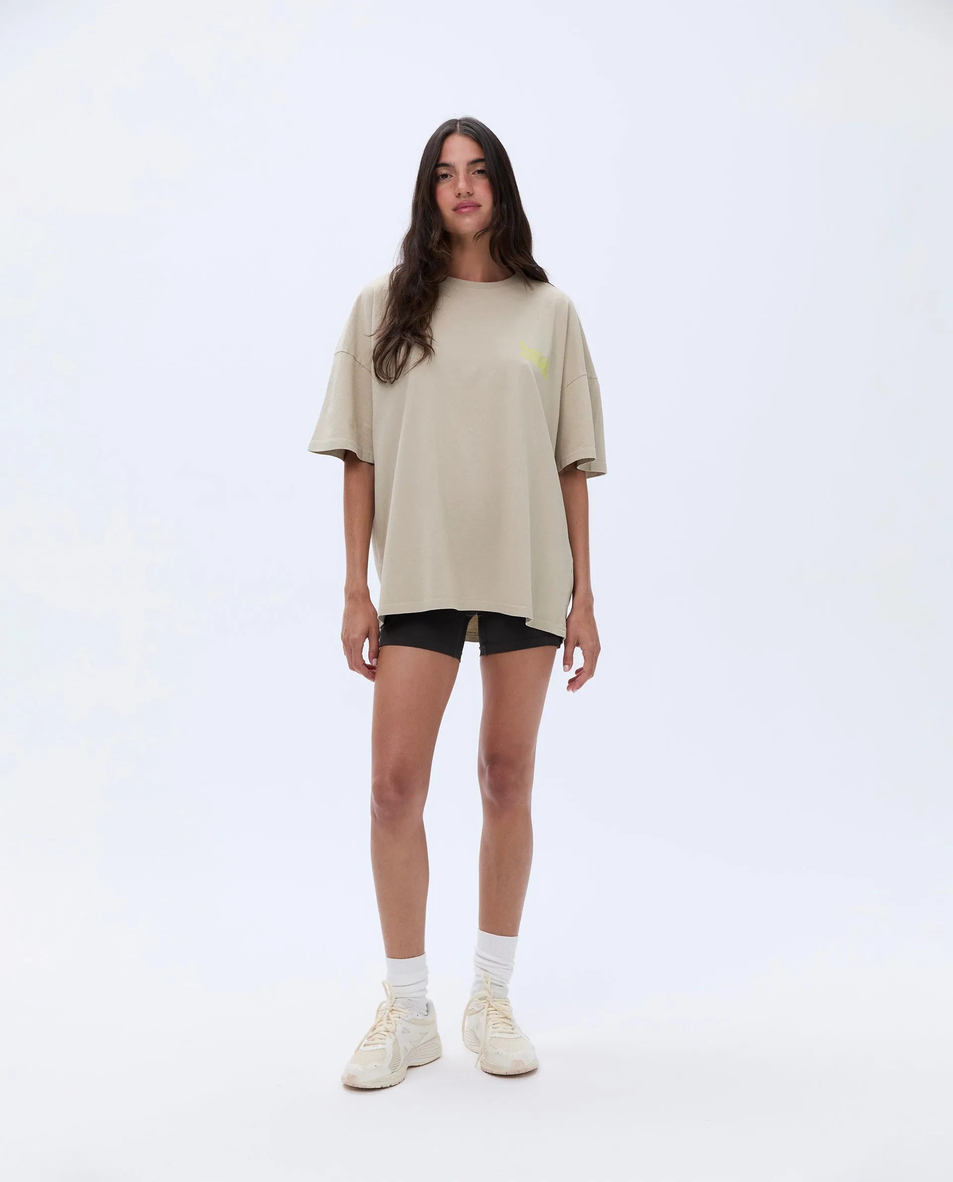 Trail Washed Short Sleeve Drop Shoulder T-shirt - Sand