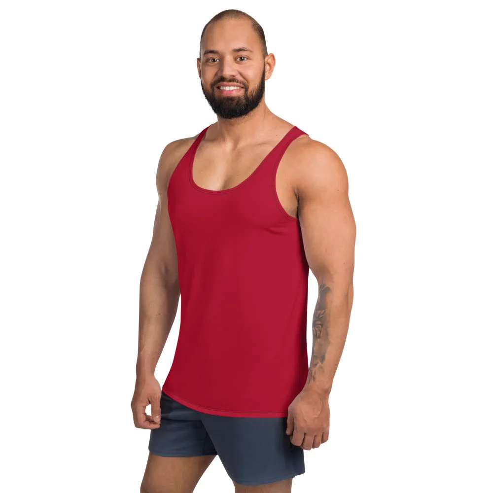 Unisex Tank Top Red and Black