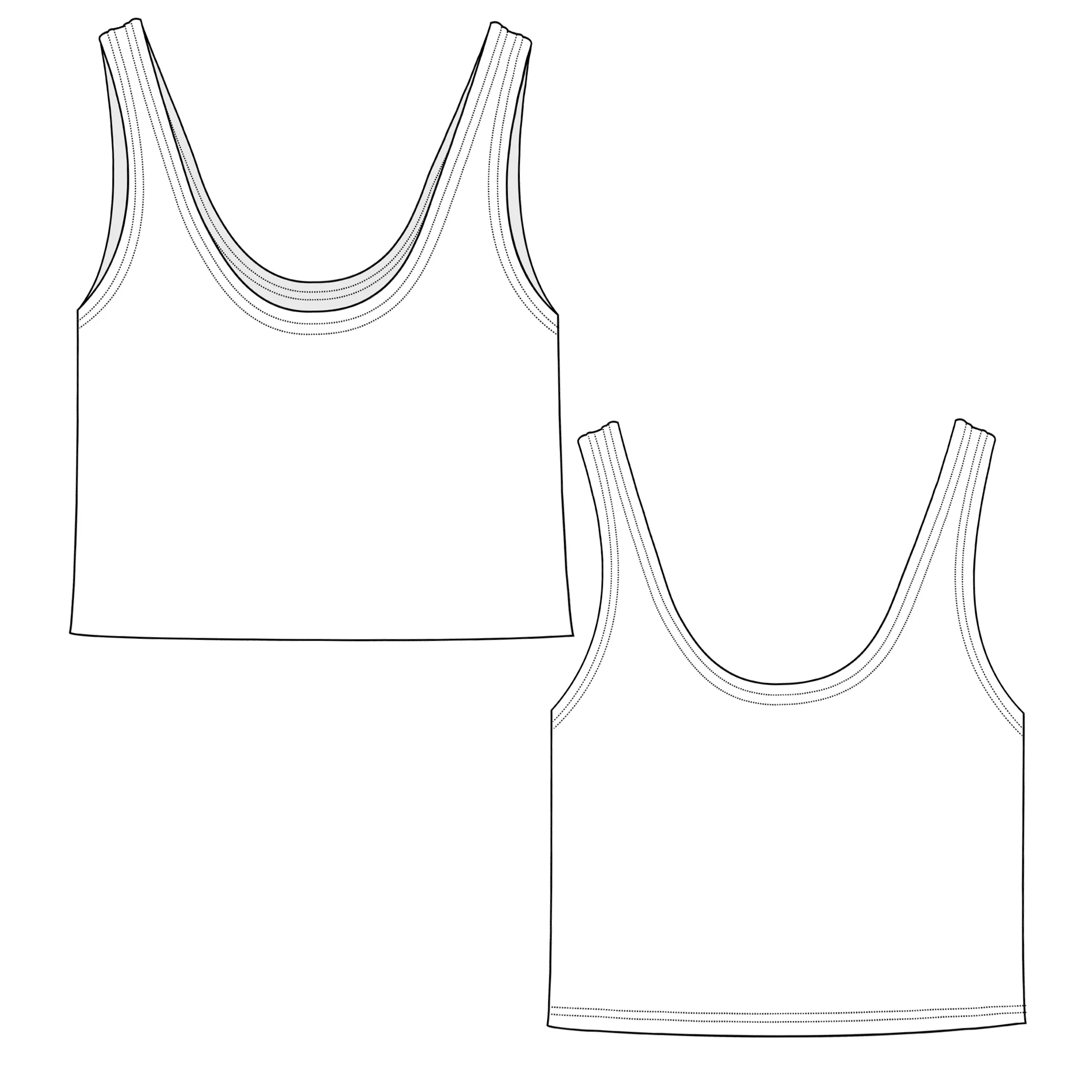 Wildflower Organic Cotton Cropped Tank Top