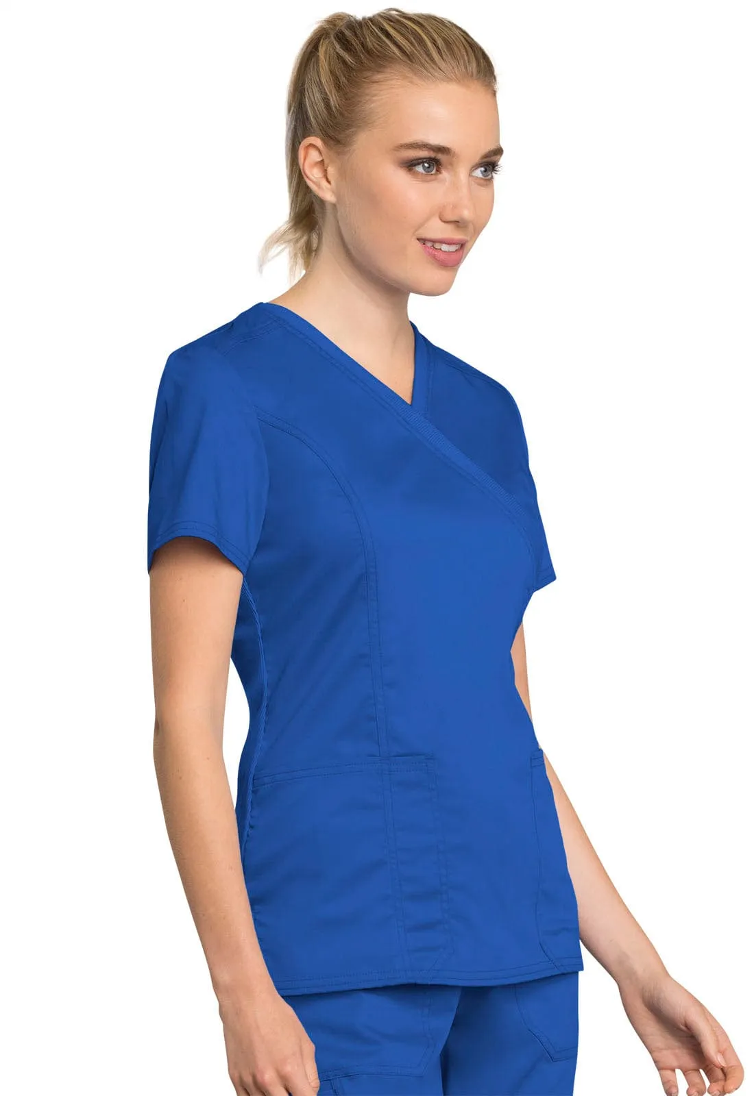 WW Revolution Tech Mock Wrap Scrub Top WW775AB